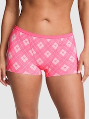 Victoria's Secret Pink Pink Argyle Print Boyshort Ribbed Seamless Knickers - Image 1 of 2