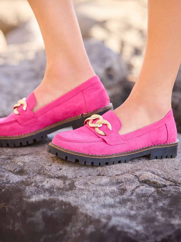 Joe Browns Pink Adeline Loafers - Image 1 of 5 Joe Browns Pink Adeline Loafers - Image 1 of 5