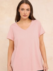 Evans Pink Slub T-Shirt - Image 1 of 5