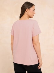 Evans Pink Slub T-Shirt - Image 2 of 5
