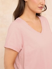 Evans Pink Slub T-Shirt - Image 4 of 5