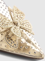 River Island Gəlinlik Kəpənəyi Perspex Slingback Court Heels - 6şəkildən 5 şəkil