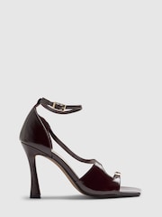 River Island Purple Buckle Strappy Heeled Sandals - Image 1 of 5