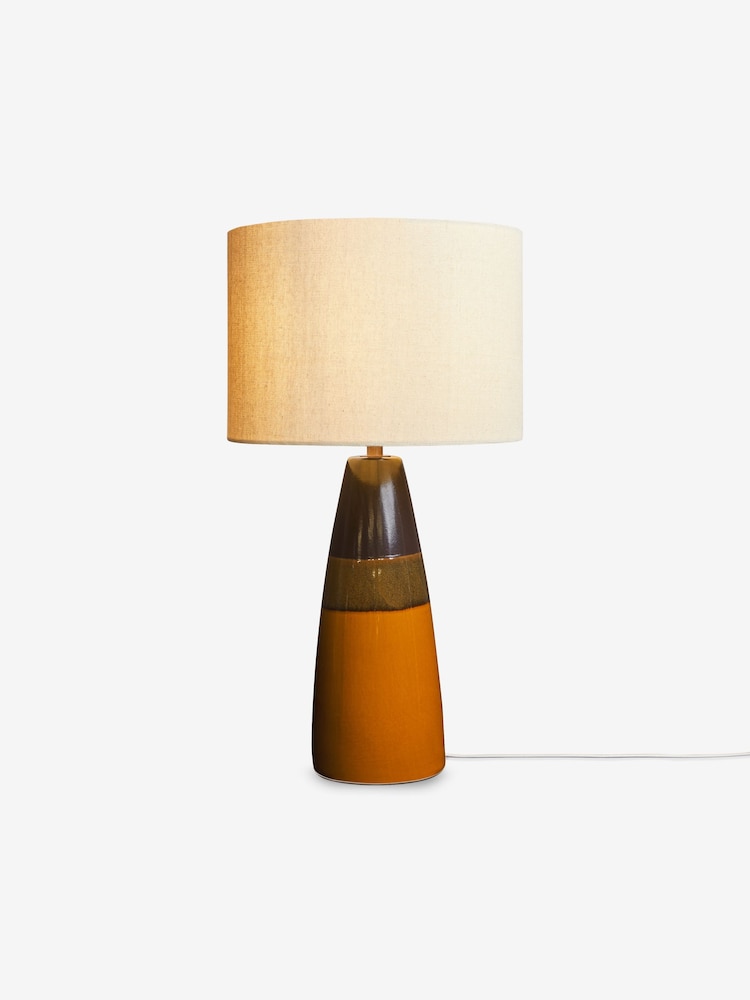 MADE.COM Brown/Cream Vince Table Lamp - Image 6 of 6