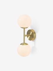 MADE.COM Brass/ Opal Globe Wall Light - Image 2 of 2