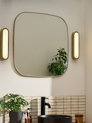 MADE.COM Brass Nura Flush Bathroom Wall Light - Image 1 of 3