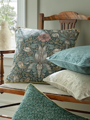 William Morris At Home Mineral Blue Spring Thicket Cushion - Image 1 of 3
