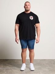 BadRhino Big & Tall Black Longline Japanese Tiger T-Shirt - Image 2 of 7