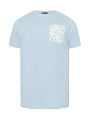 BadRhino Big & Tall Blue Slub Flower Pocket T-Shirt - Image 5 of 6
