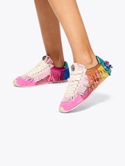 Kurt Geiger London Pink Islington Bow Trainers - Image 1 of 5