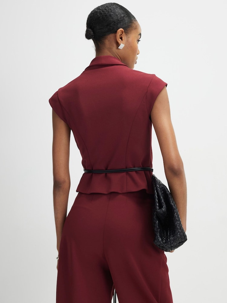 River Island Purple Sleevless Belted Waistcoat - Image 2 of 4