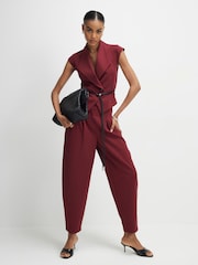 River Island Purple Sleevless Belted Waistcoat - Image 3 of 4