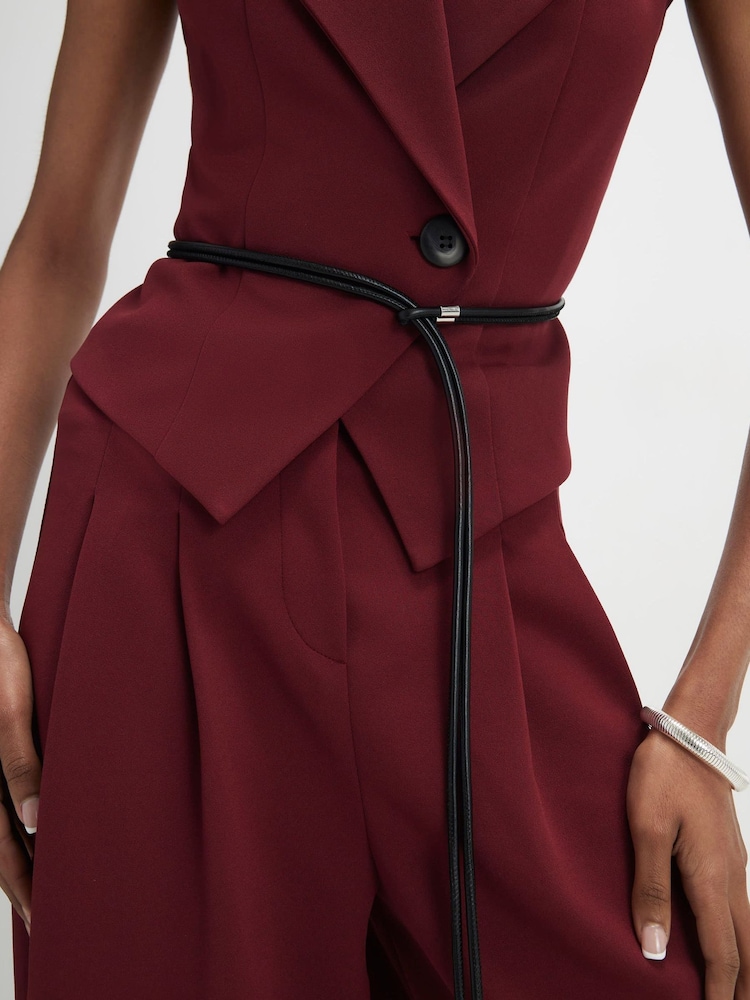 River Island Purple Sleevless Belted Waistcoat - Image 4 of 4