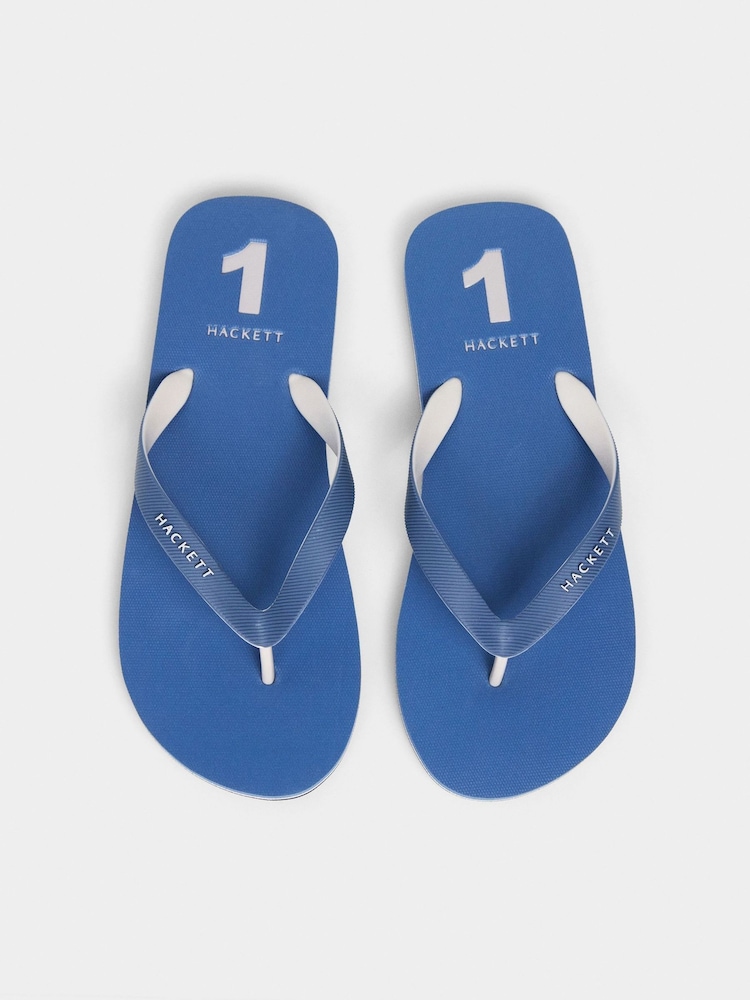 Hackett Light Blue Capri Numbers Flip Flop Shoes - Image 2 of 6