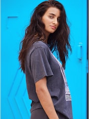 Roxy Grey Moonlight Sunset 100%  Cotton T-Shirt - Image 5 of 9