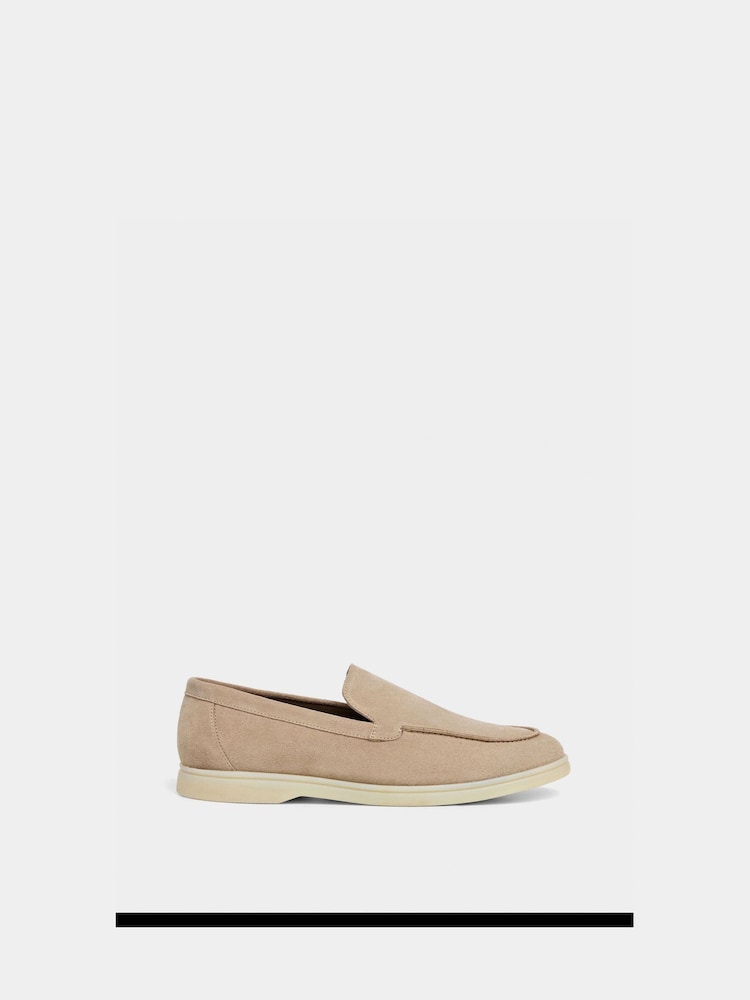 Hackett Brown Martin Plain Suede Loafer Shoes - Image 2 of 7