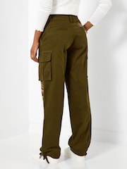 Joe Browns Green Remarkable Embroidered Cargo Trousers - Image 3 of 6