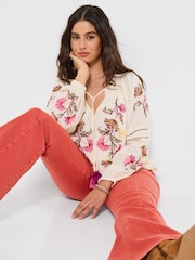 Joe Browns Rust Mia Kick Flare Twill Trousers - Image 5 of 6