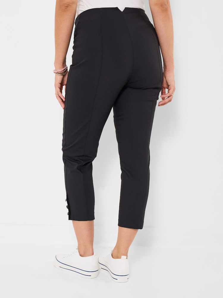 Joe Browns Black Dita Button Front Capri Trousers - Image 2 of 4