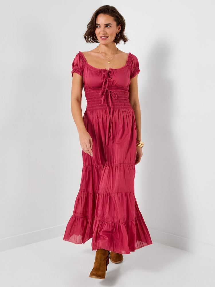Joe Browns Red Joe's Favourite Crinkle Cotton Dress - Image 1 of 5 Joe Browns Red Joe's Favourite Crinkle Cotton Dress - Image 1 of 5