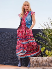 Joe Browns Red California Sunsets Maxi Dress - Image 2 of 6