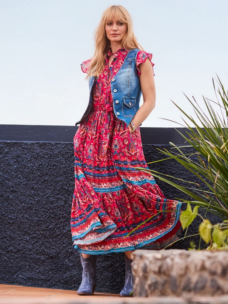 Joe Browns Red California Sunsets Maxi Dress - Image 2 of 6