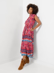 Joe Browns Red California Sunsets Maxi Dress - Image 3 of 6