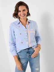 Joe Browns Blue Florence Embroidered Cotton Shirt - Image 1 of 5