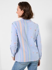 Joe Browns Blue Florence Embroidered Cotton Shirt - Image 4 of 5