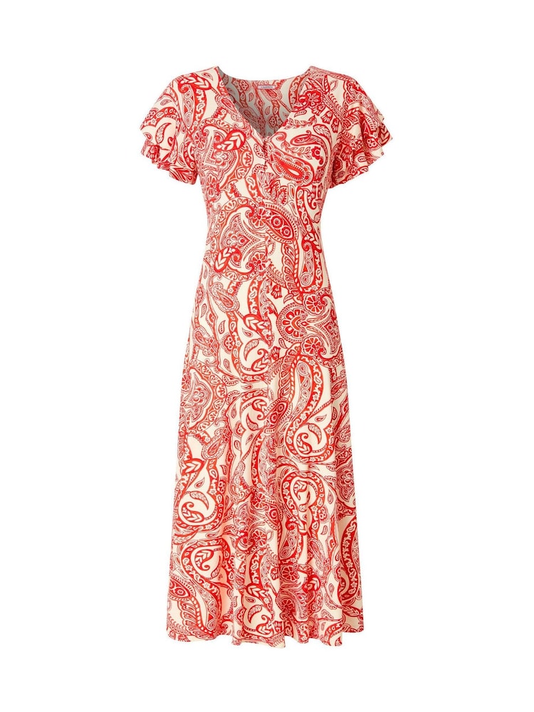 Joe Browns Red Orla Printed Jersey Dress - Image 5 of 5