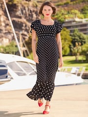Joe Browns Black Prettiest Polka Dot Dress - Image 1 of 7