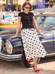 Joe Browns Black Perfectly Polka Dot Two In One Dress - Image 1 of 6