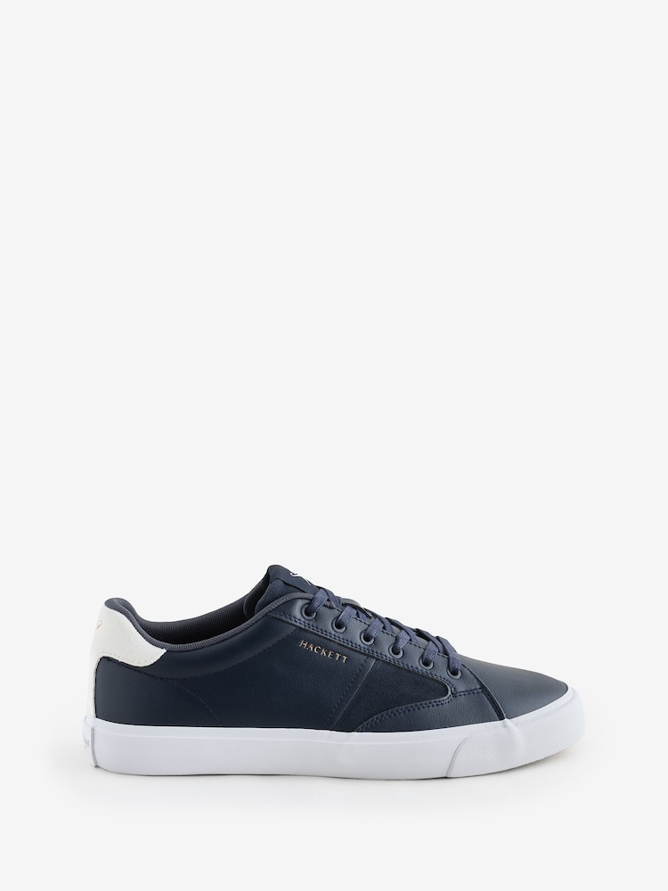 Hackett Blue Blake Advance Leather And Suede Trainers - Image 1 of 1