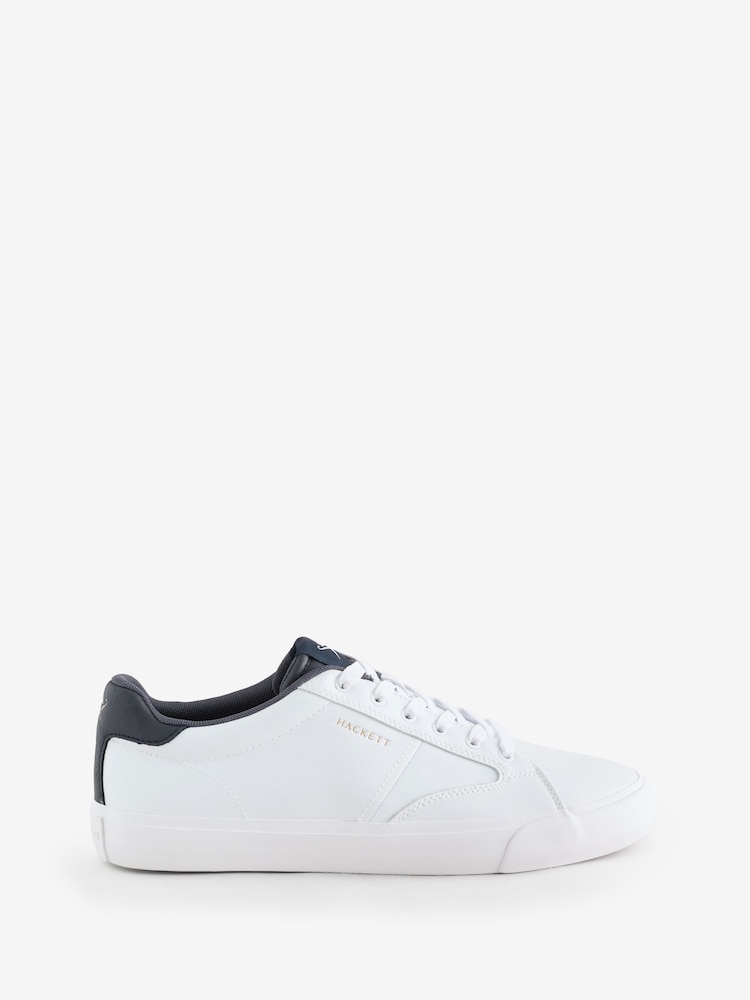 Hackett White Blake Venture Leather And Suede Trainers - Image 1 of 2 Hackett White Blake Venture Leather And Suede Trainers - Image 1 of 2