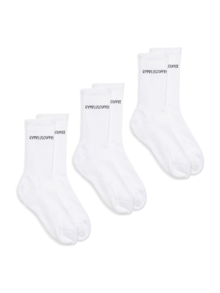 Gym + Coffee Full Length Everyday Socks 3 Pack - Image 1 de 3