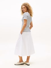 Tommy Hilfiger Flag Embroidery Crew Neck Slim T-Shirt - Imaginea 3 din 6