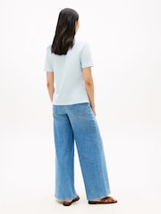 Tommy Hilfiger Light Blue 1985 Regular Fit Pique Polo Shirt - Image 3 of 5