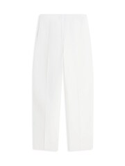 Tommy Hilfiger White Linen Blend Barrel Leg Ankle Trousers - Image 1 of 2