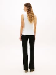 Tommy Hilfiger White Button Linen Blend Slim Waistcoat - Image 3 of 5