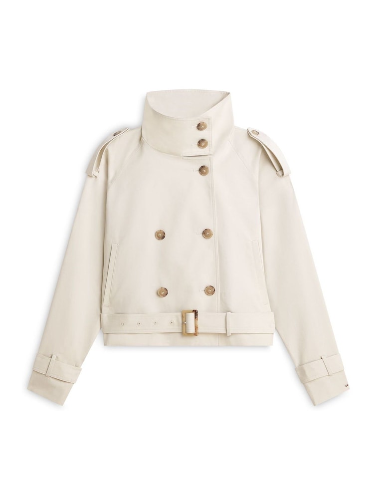 Tommy Hilfiger Water Repellent Short Trench Jacket - Imaginea 5 din 5