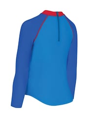 Zoggs Blue Long Sleeve Zip Sun Top - Image 5 of 5