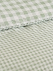 Catherine Lansfield Green Bamford Gingham Check Reversible Duvet Cover Set - Image 4 of 4