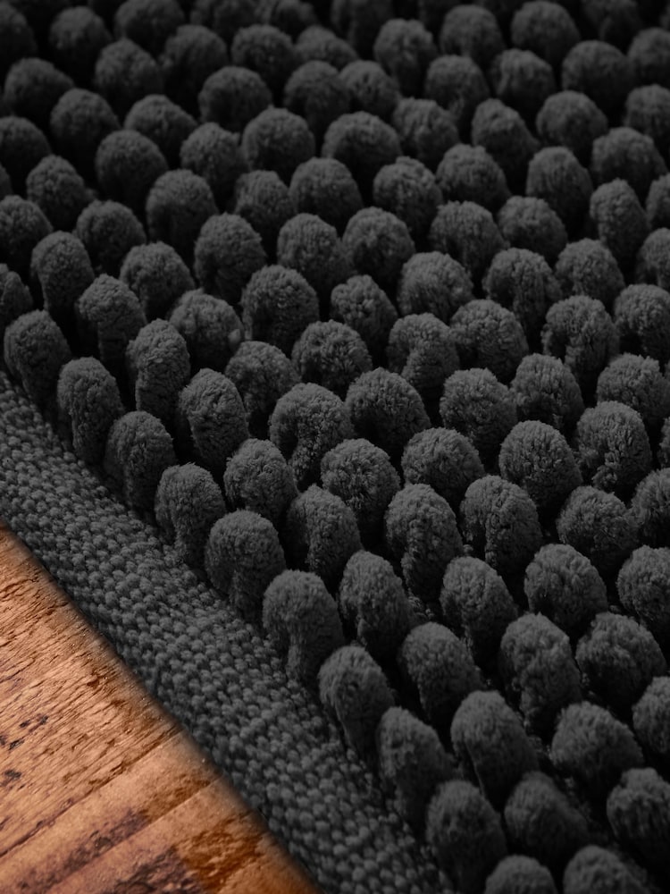 Bianca Black Aspen Bobble Long Bath Mat Runner - Image 2 of 3