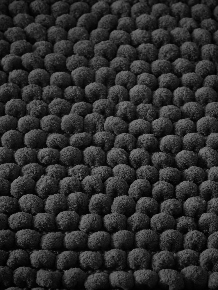 Bianca Black Aspen Bobble Long Bath Mat Runner - Image 3 of 3