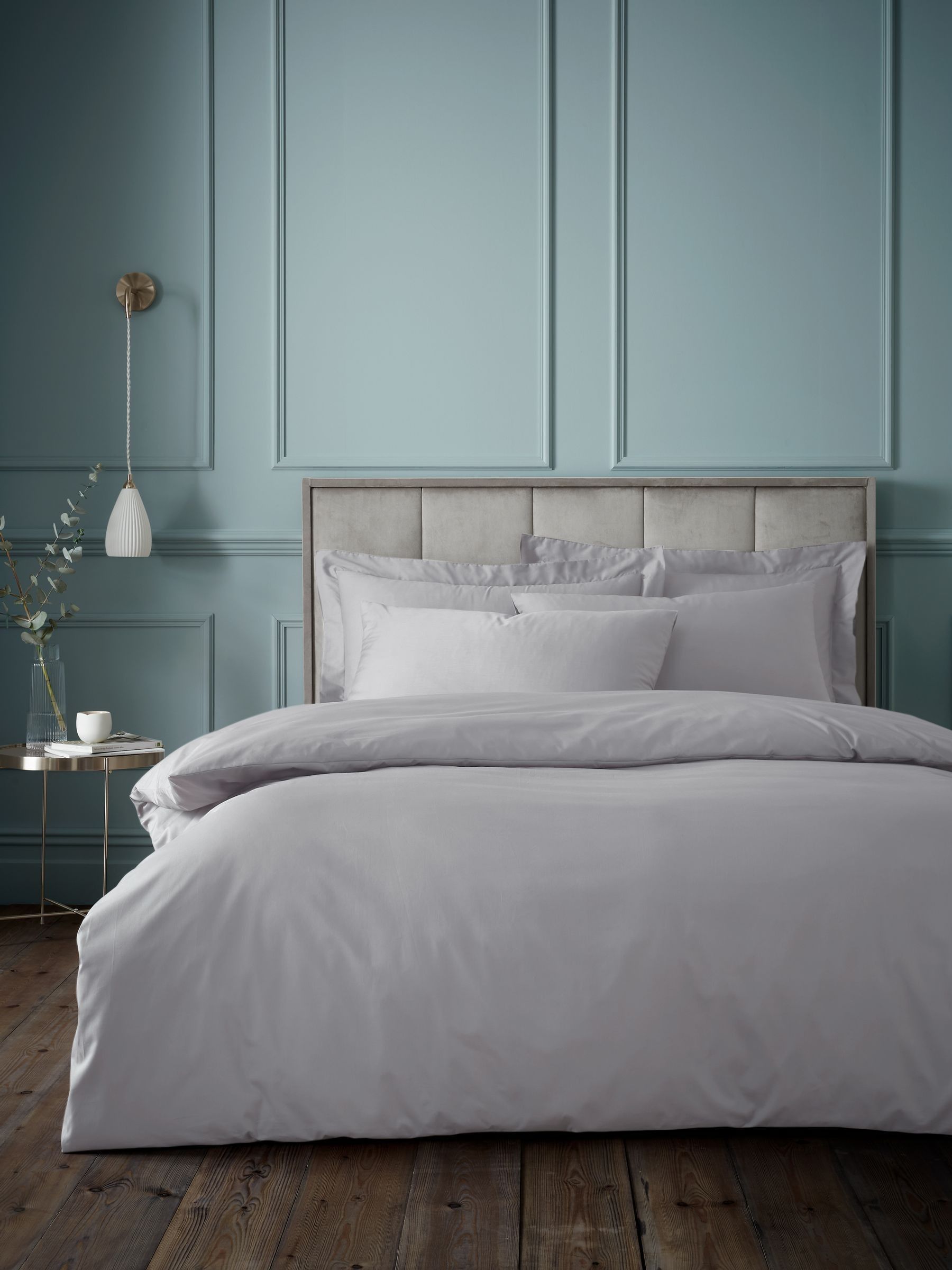 Bianca Silver Egyptian Cotton 180 Thread Count Duvet Cover Set - Image 4