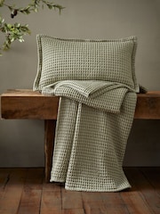 Pineapple Elephant Jaipur Chunky Țesătură de vafe Bumbac Pătură - Imaginea 2 din 4