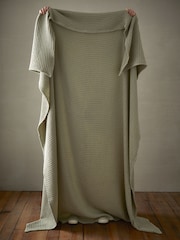 Pineapple Elephant Jaipur Chunky Țesătură de vafe Bumbac Pătură - Imaginea 3 din 4