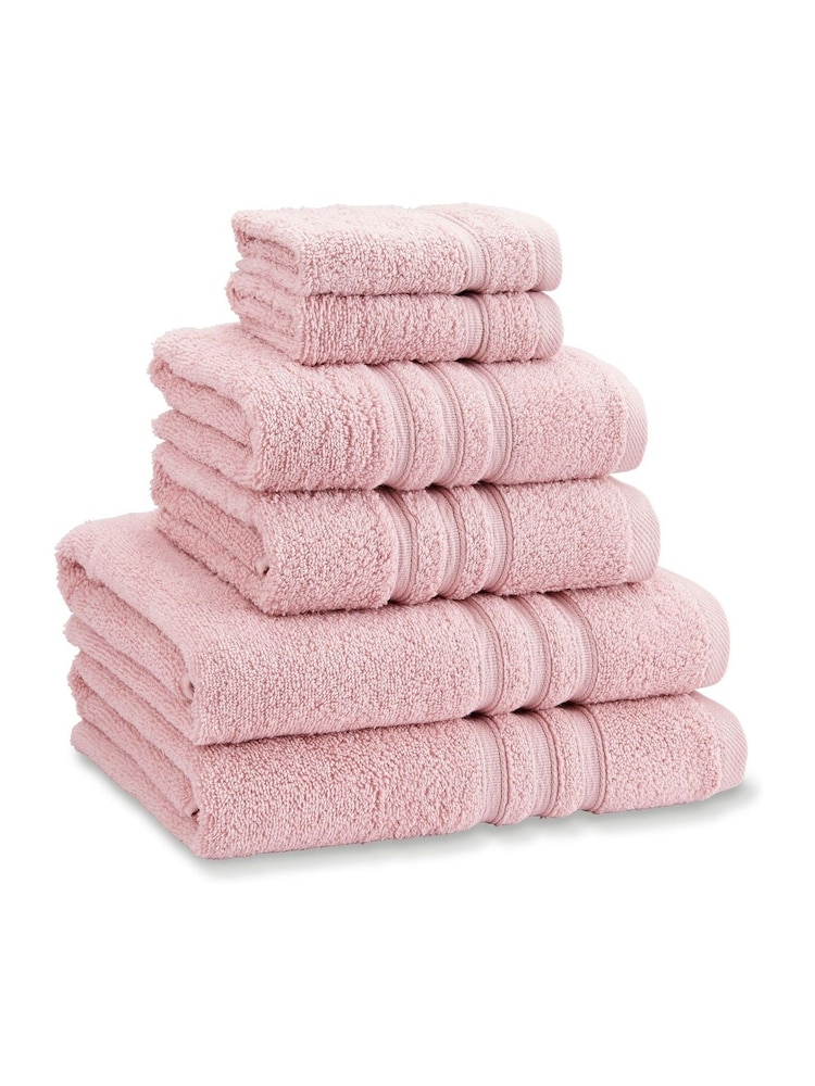 Catherine Lansfield 6 Piece Pink Zero Twist Towel Set - Image 3 of 3 Catherine Lansfield 6 Piece Pink Zero Twist Towel Set - Image 3 of 3