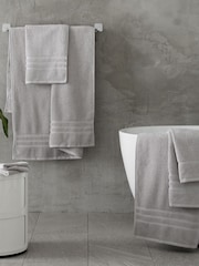Catherine Lansfield 6 Piece Silver Zero Twist Towel Set - Image 1 of 3