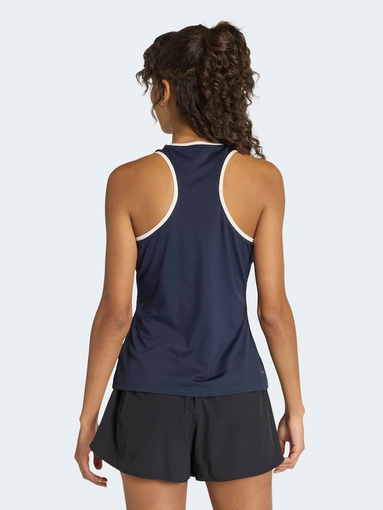 adidas Blue Heritage Tennis Vest - Image 2 of 6